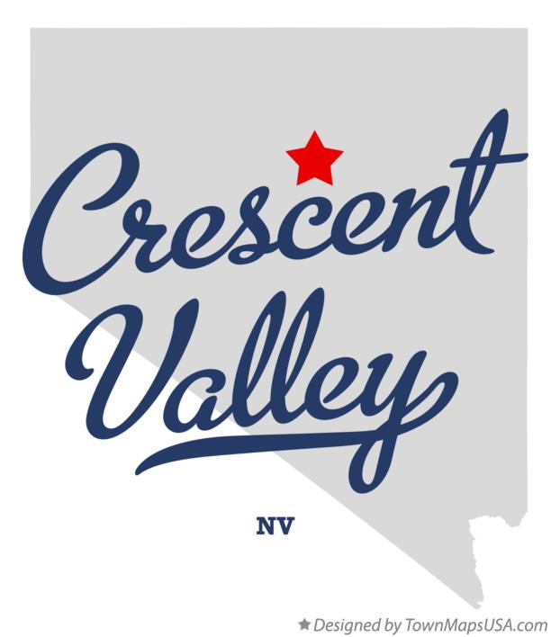 Map of Crescent Valley, NV, Nevada