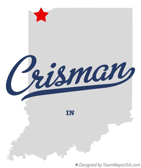Map of Crisman, IN, Indiana