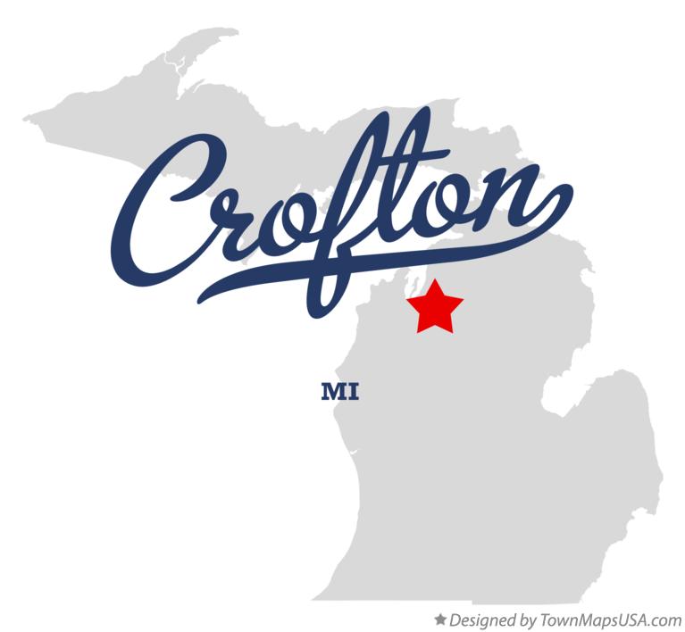 Map of Crofton, MI, Michigan