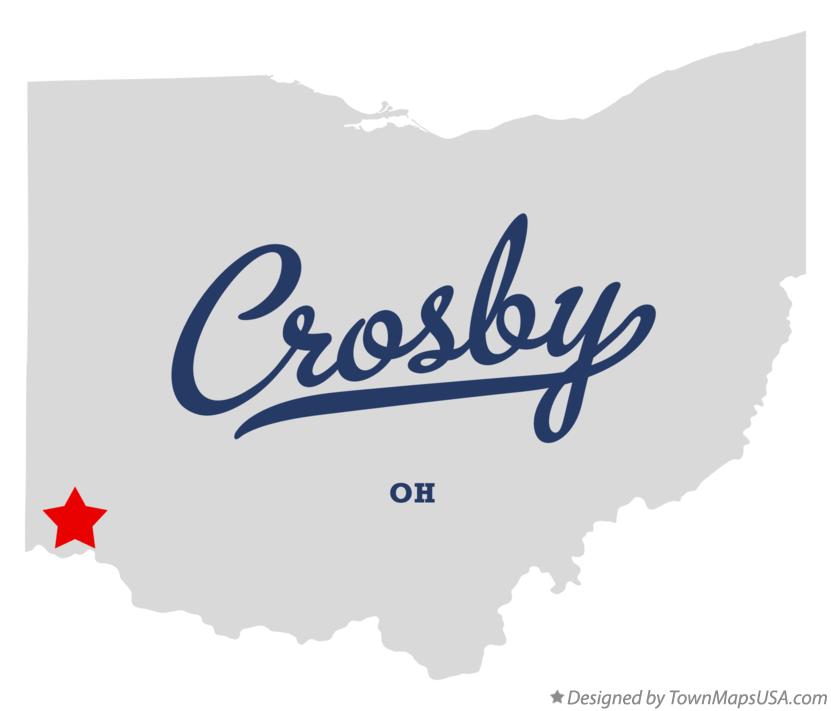 Map of Crosby, OH, Ohio