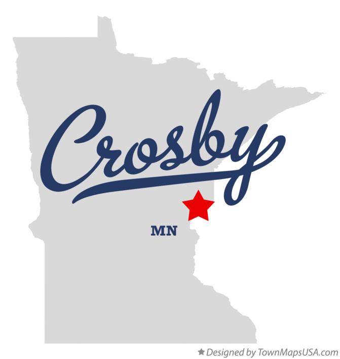 Map of Crosby, Pine County, MN, Minnesota