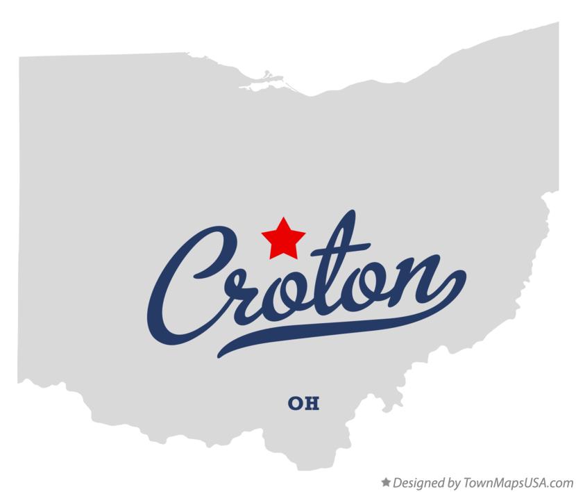 Map of Croton, OH, Ohio