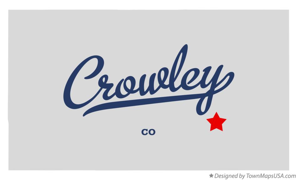 Map of Crowley, CO, Colorado