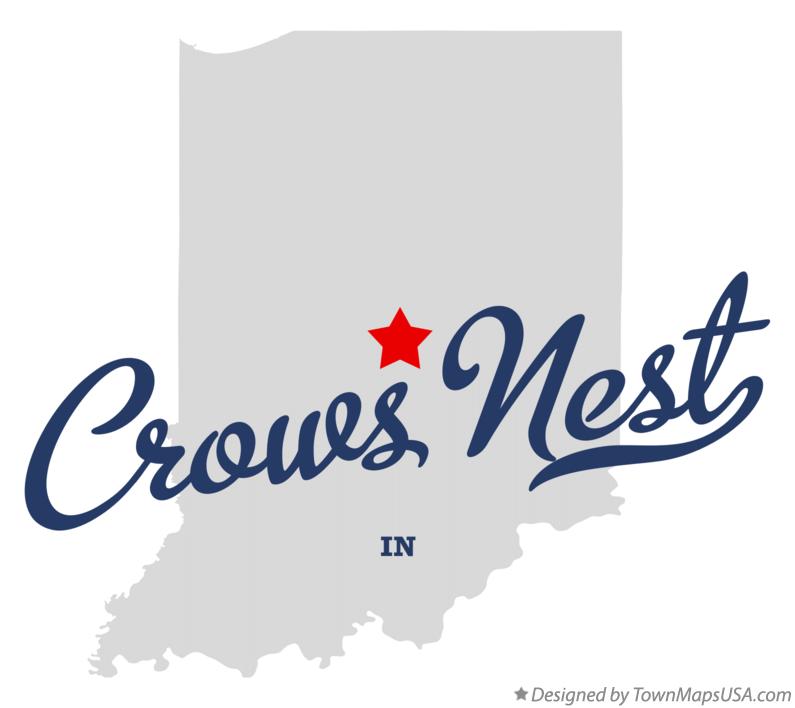 Map of Crows Nest, IN, Indiana