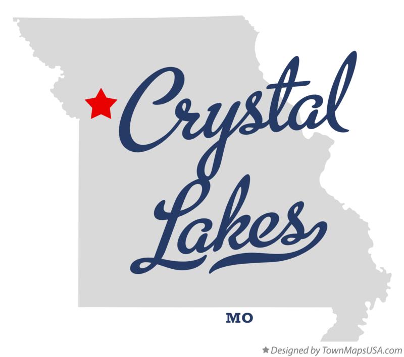 Map of Crystal Lakes, MO, Missouri