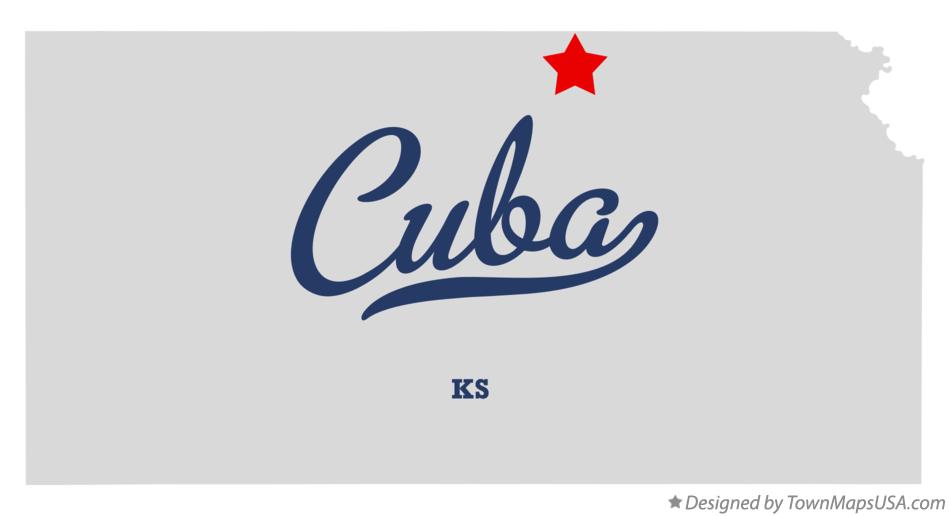 Map of Cuba, KS, Kansas