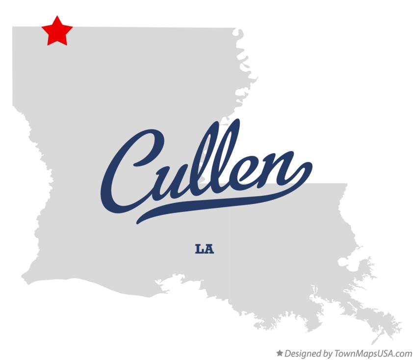 Map of Cullen, LA, Louisiana