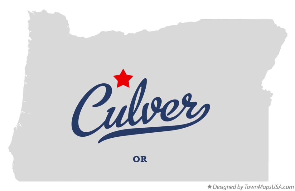 Map of Culver, OR, Oregon