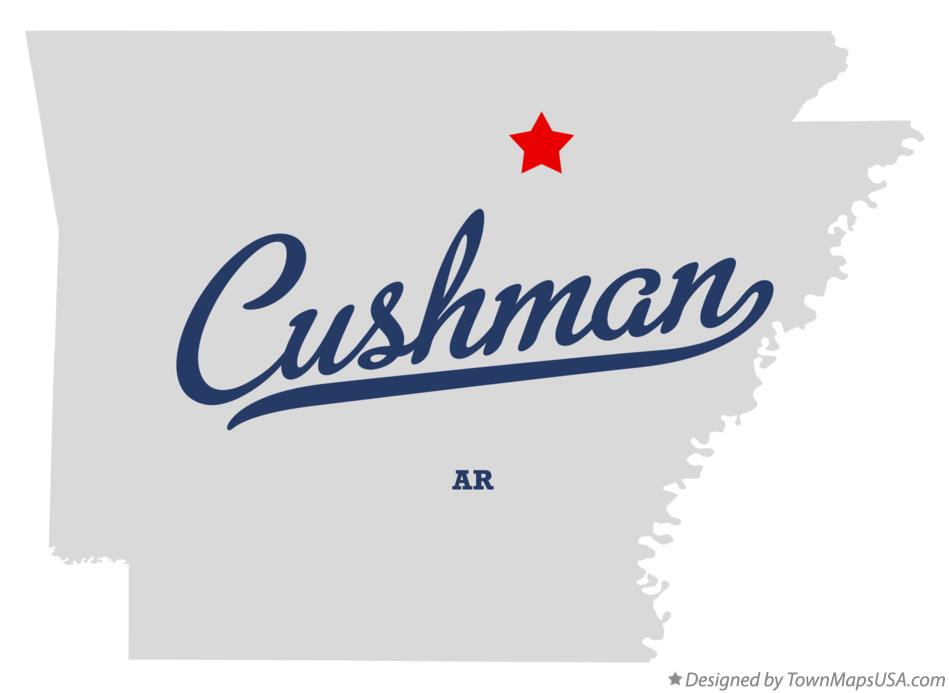 Map of Cushman, AR, Arkansas