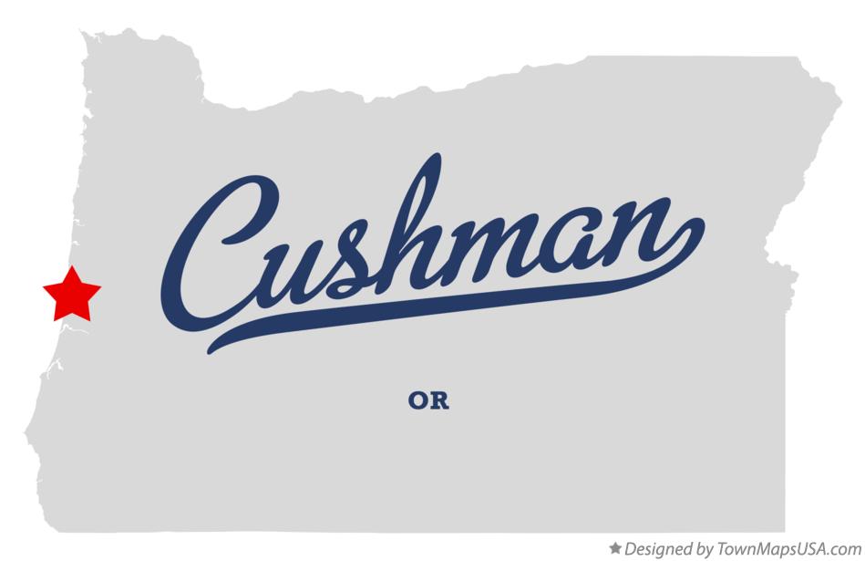 Map of Cushman, OR, Oregon