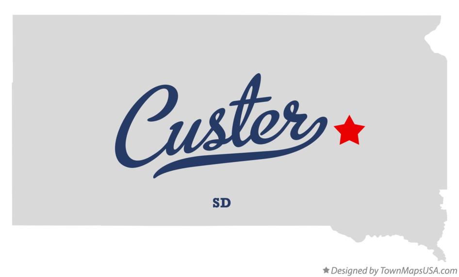 Map of Custer, Beadle County, SD, South Dakota