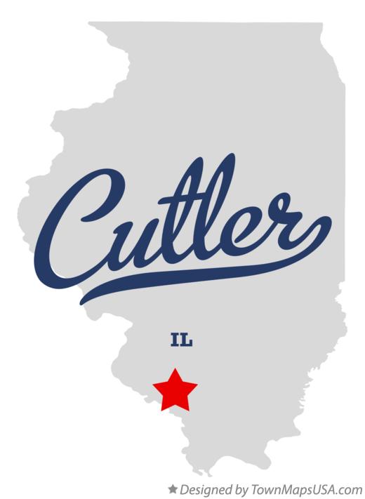Map of Cutler, IL, Illinois