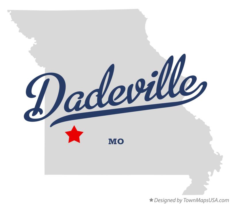 Map of Dadeville, MO, Missouri