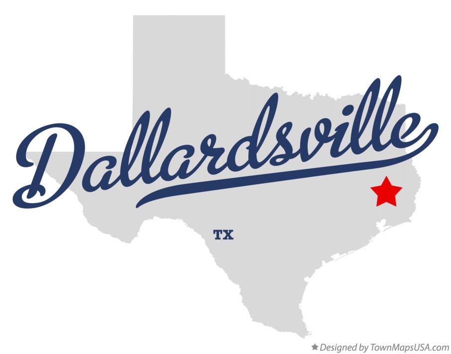 Map of Dallardsville, TX, Texas