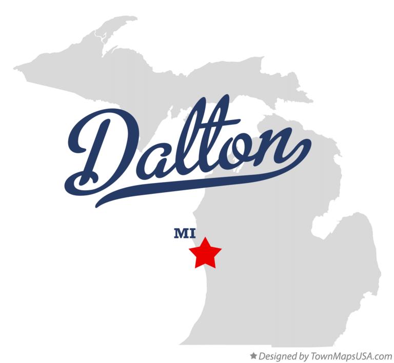 Map of Dalton, MI, Michigan