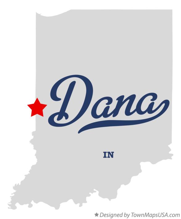 Map of Dana, IN, Indiana