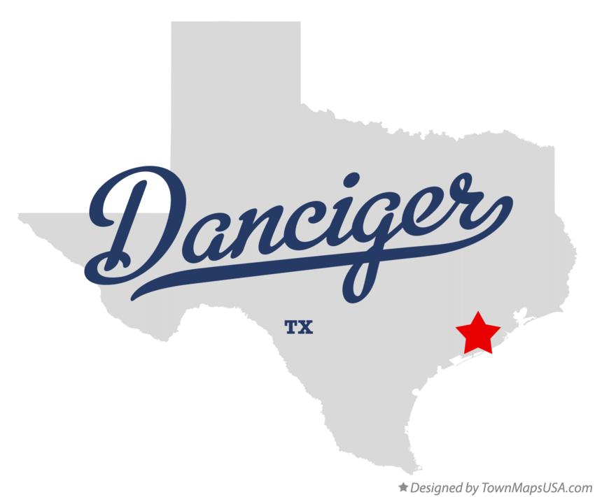 Map of Danciger, TX, Texas