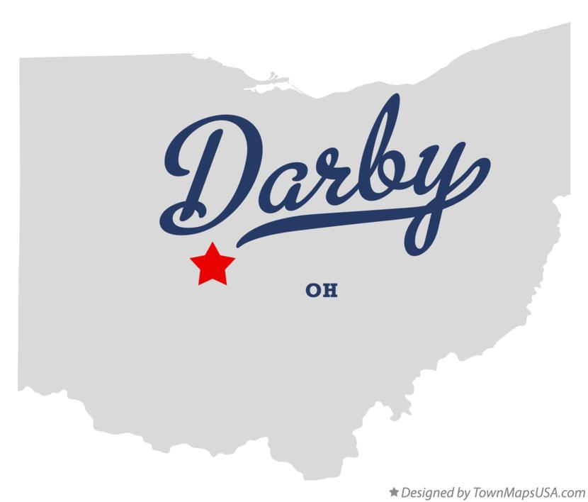 Map of Darby, OH, Ohio