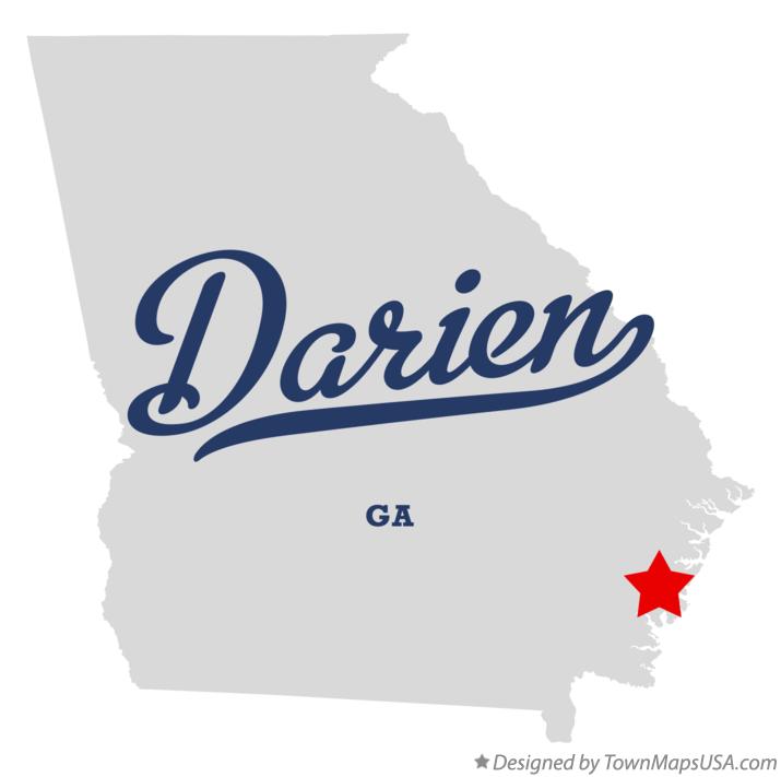 Map of Darien, GA,