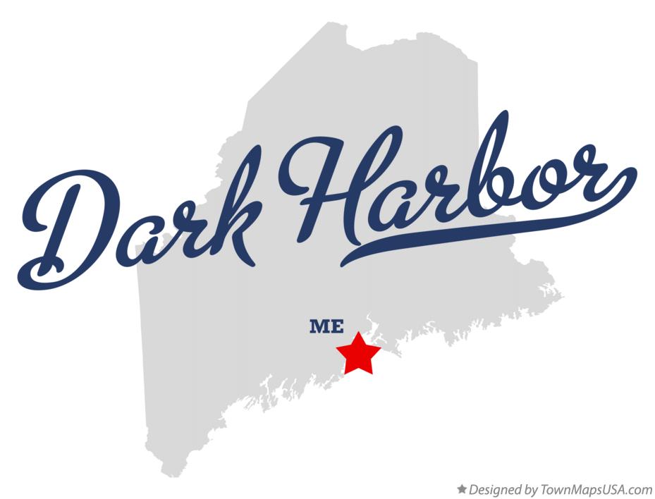 Map of Dark Harbor, ME, Maine