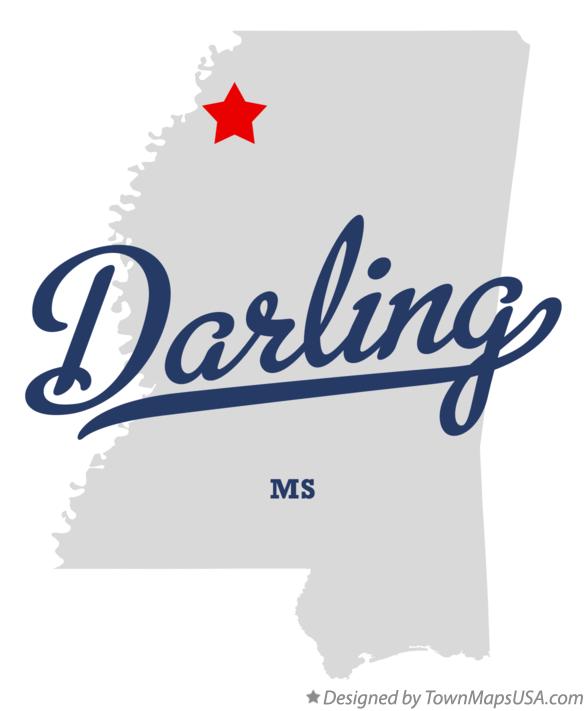 Map of Darling, MS, Mississippi