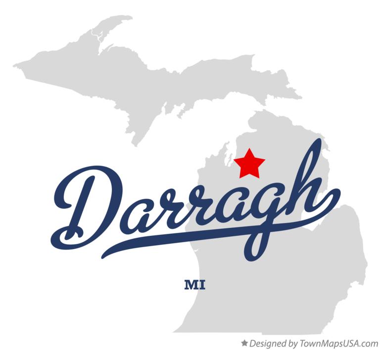 Map of Darragh, MI, Michigan