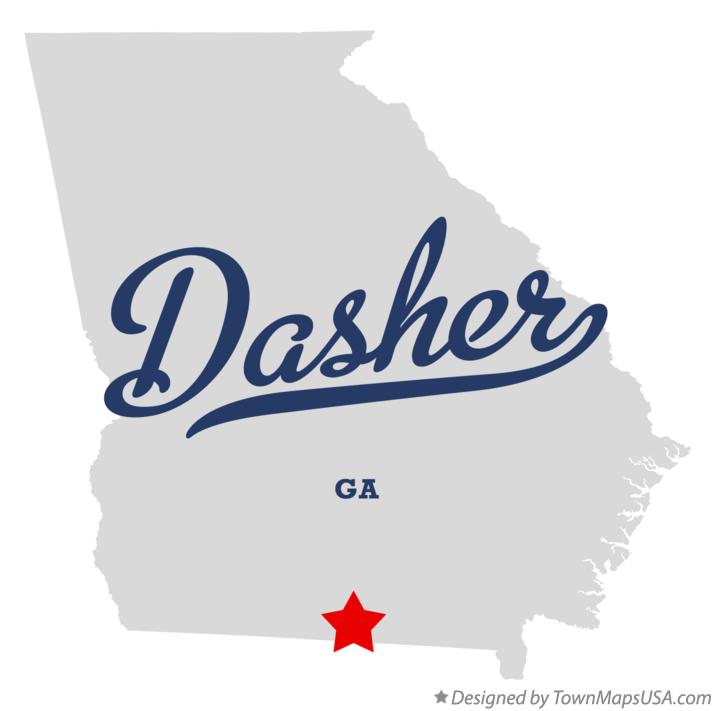 Map of Dasher, GA,