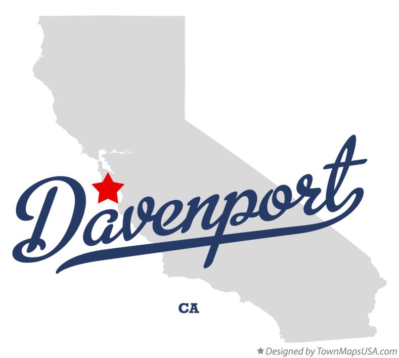 Map of Davenport, CA, California