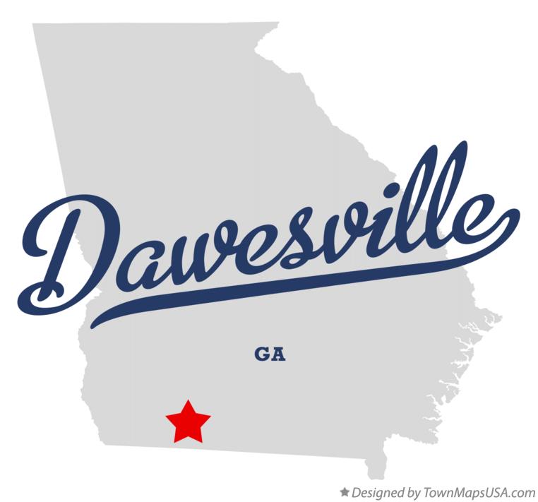 Map of Dawesville, GA,