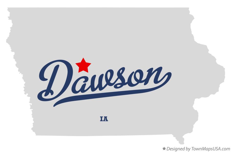 Map of Dawson, IA, Iowa