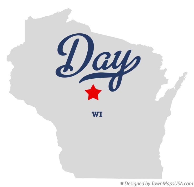 Map of Day, WI, Wisconsin