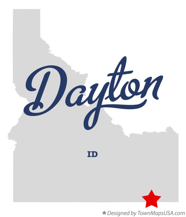 Map of Dayton, ID, Idaho