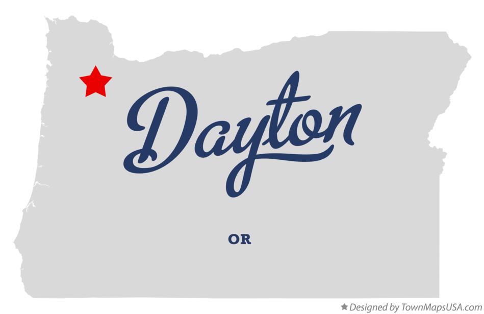 Map of Dayton, OR, Oregon