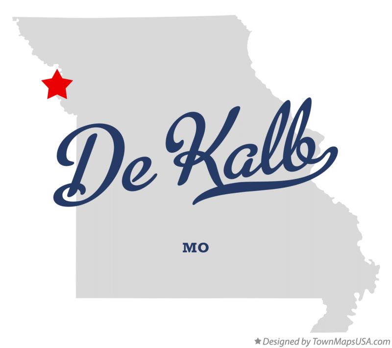 Map of De Kalb, MO, Missouri