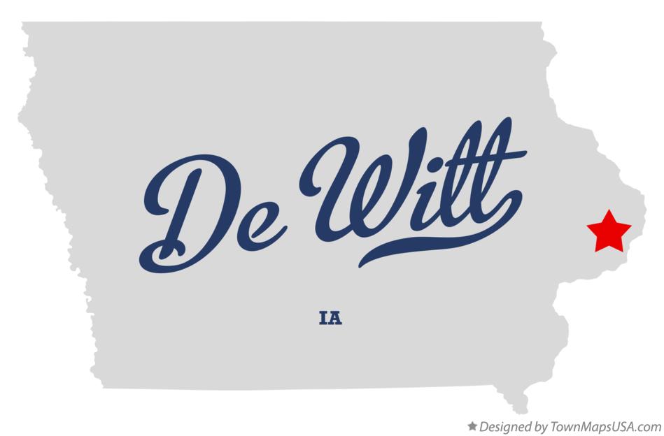 Map of De Witt, IA, Iowa