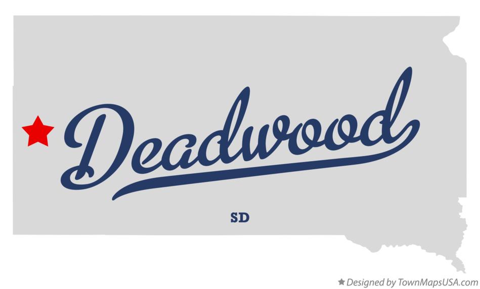 Map of Deadwood, SD, South Dakota