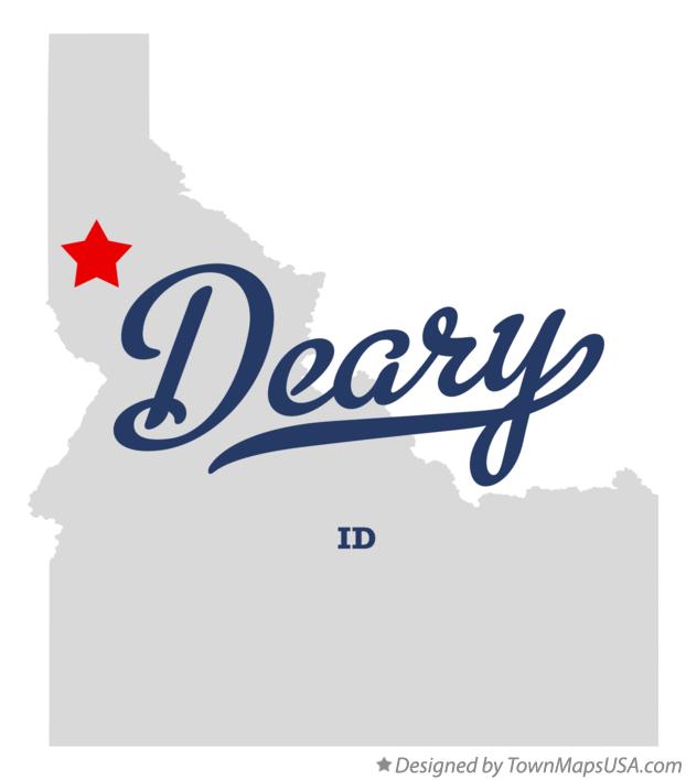 Map of Deary, ID, Idaho