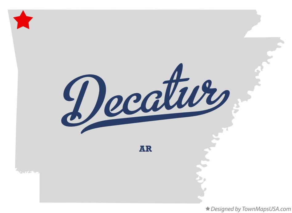 Map of Decatur, AR, Arkansas