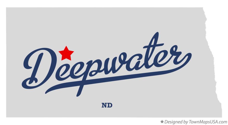 Map of Deepwater, ND, North Dakota