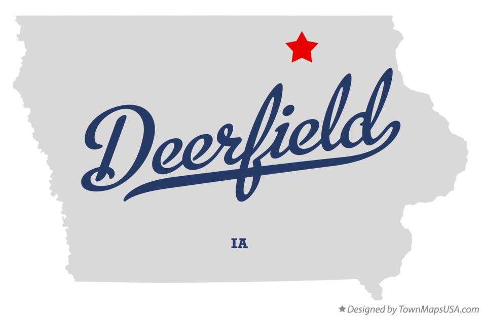 Map of Deerfield, IA, Iowa