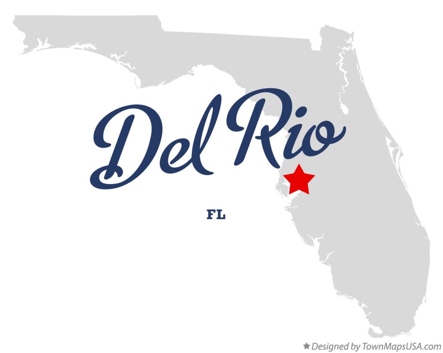 Map of Del Rio, FL, Florida