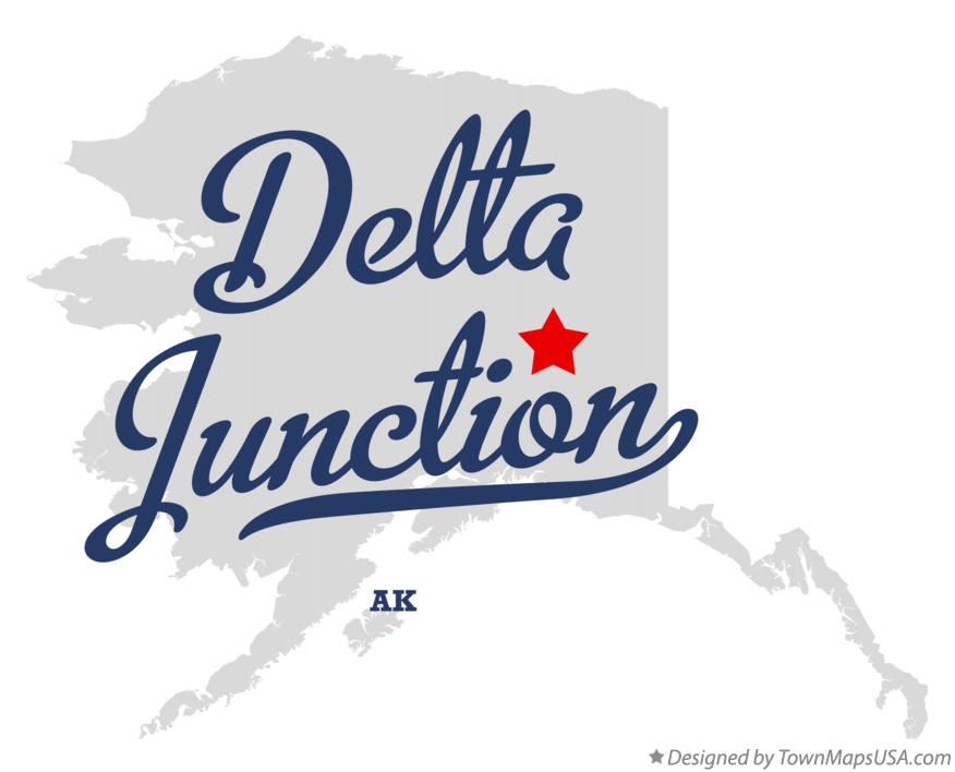 Map of Delta Junction, AK, Alaska