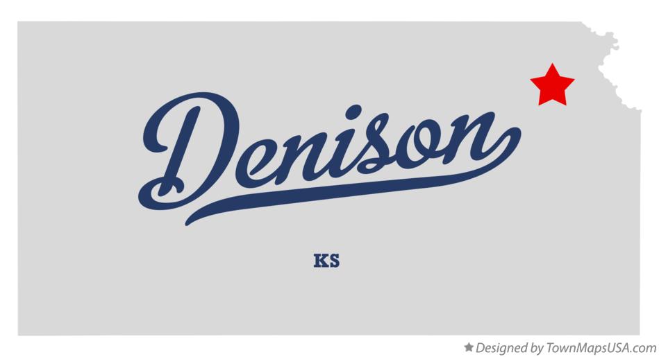 Map of Denison, KS, Kansas