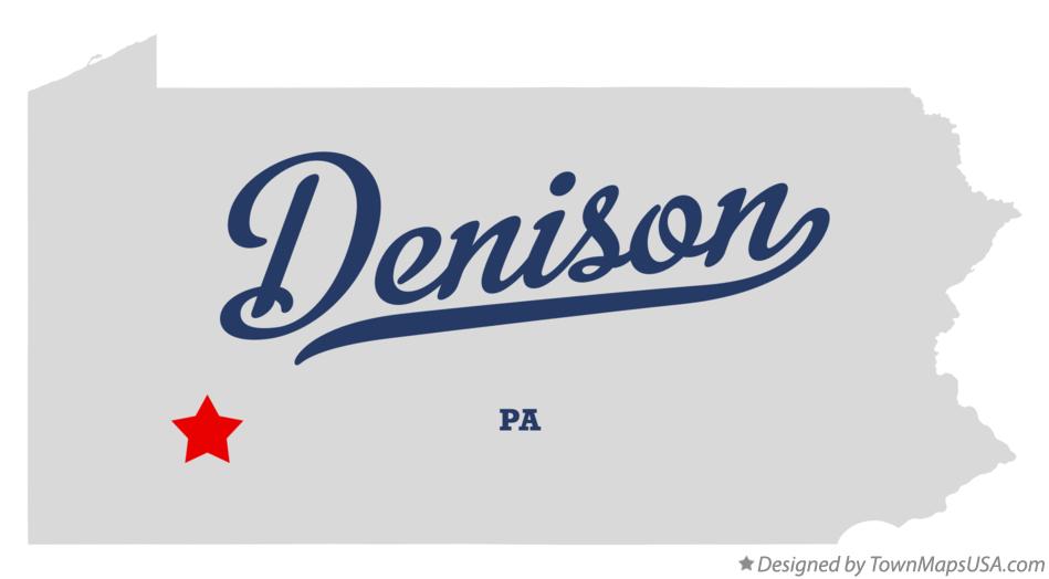 Map of Denison, PA, Pennsylvania