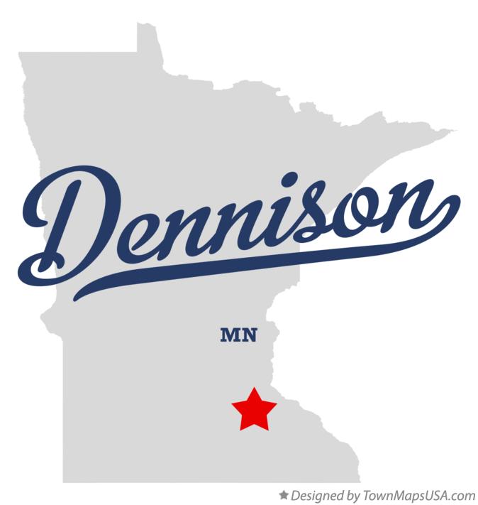 Map of Dennison, MN, Minnesota