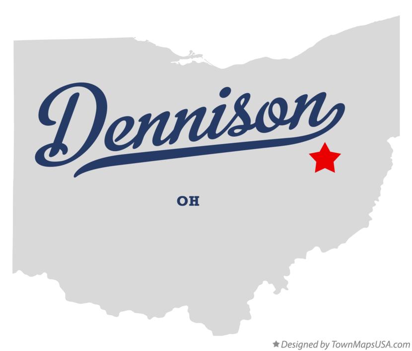 Map of Dennison, OH, Ohio