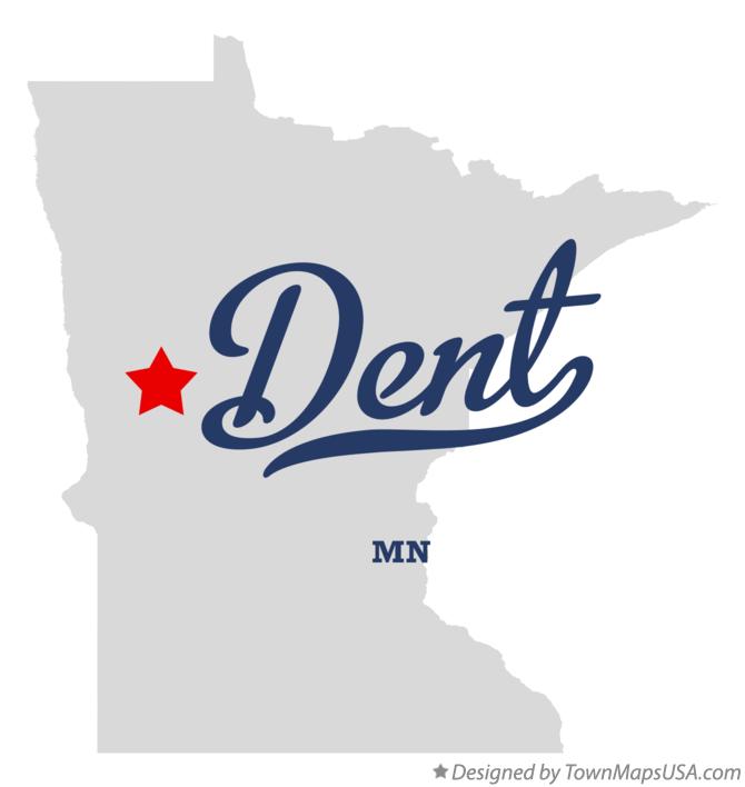 Map of Dent, MN, Minnesota