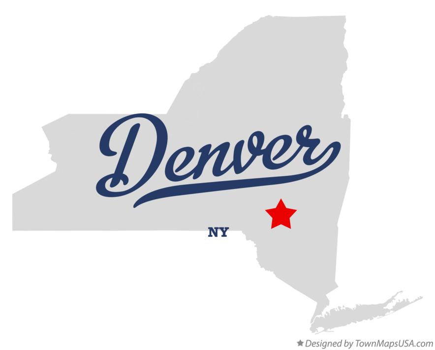 Map of Denver, NY, New York