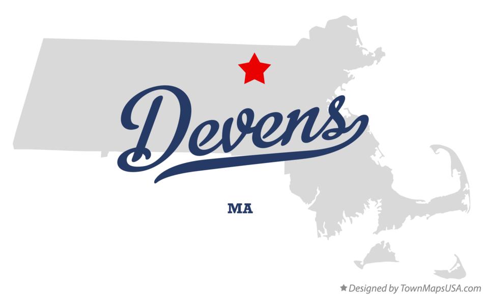 Map of Devens, MA, Massachusetts