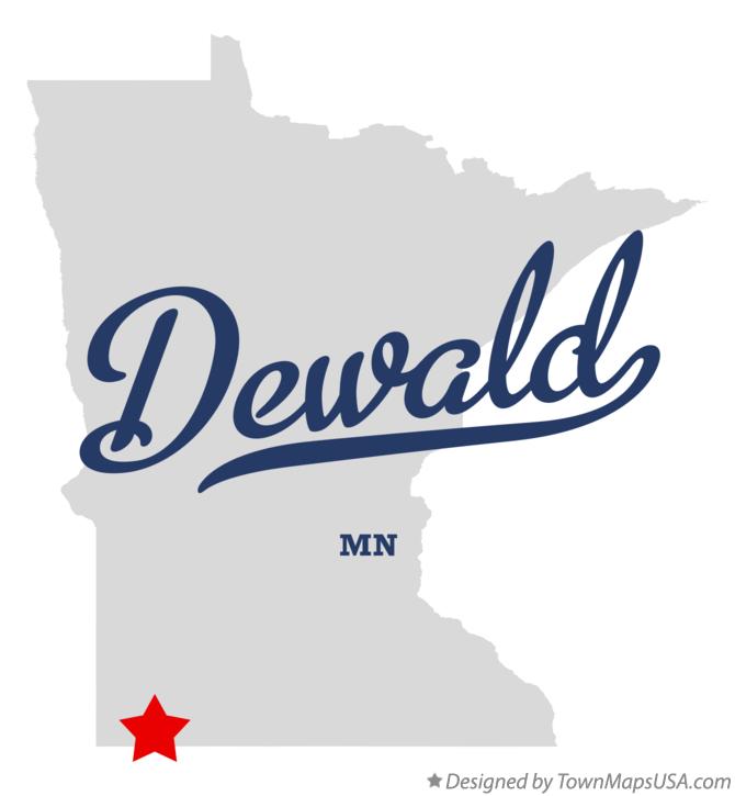 Map of Dewald, MN, Minnesota